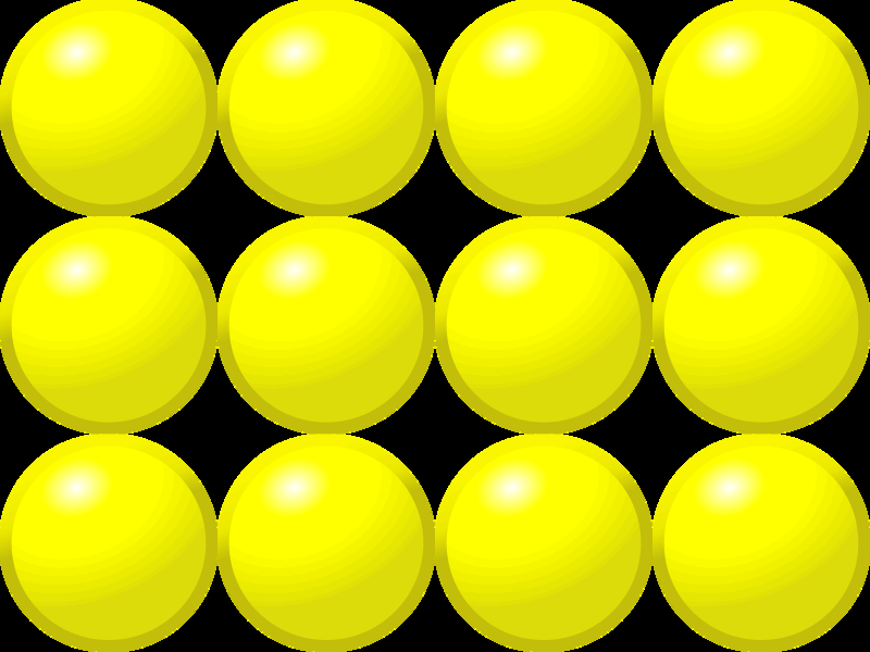 A grid of 12 circles arranged in 3 rows and 4 columns